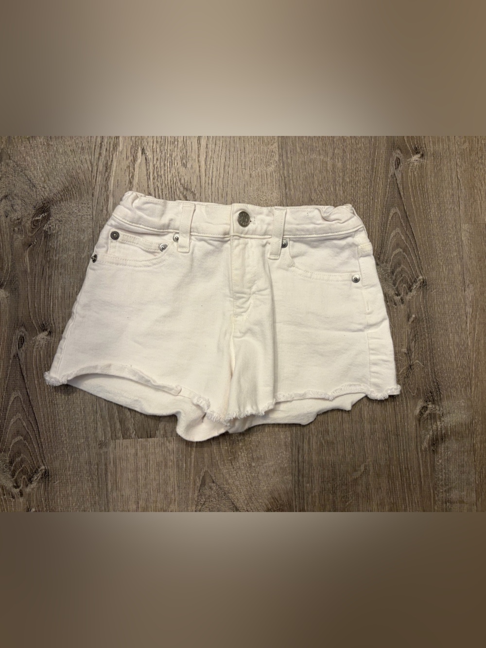 Girl's Crewcuts White Cut Off Denim Jean Shorts- Size 8- Pre-owned